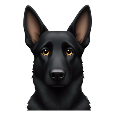 completely black german shepherd sticker