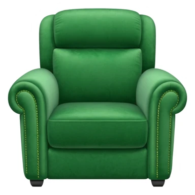 green comfy armchair sticker