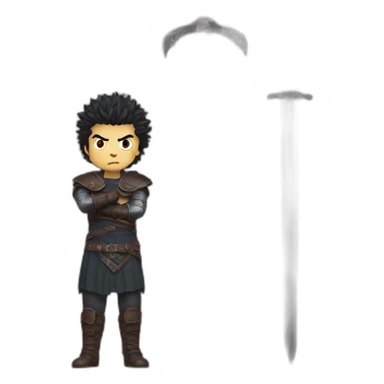 angry berserk guts carrying huge sword without guard sticker