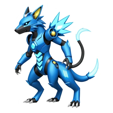 Mechanical Manectric-Zeraora-Protogen-Fakémon-Pokémon-creature-fusion (full body) sticker