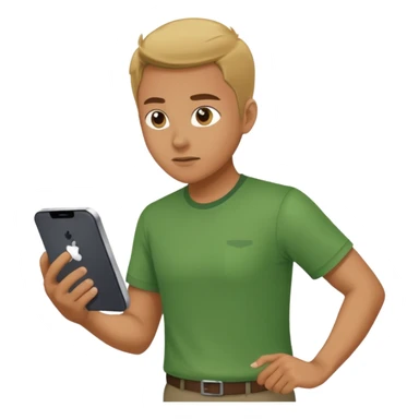 Tourist Character in green Shirt Moving with purpose through the terminal. sticker