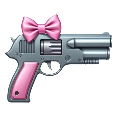 Draco gun with a pink bow on it sticker