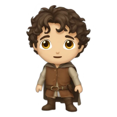 Frodo cuerpo entero dando like sticker