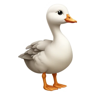 Goose baby chick standing sticker