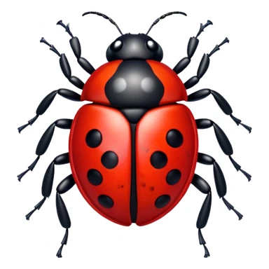 Ladybug with glossy circuit style sticker