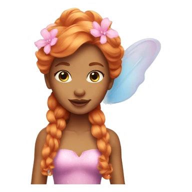 Beautiful ginger Barbie fairy sticker