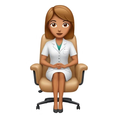 Female Therapist sitting in chair sticker