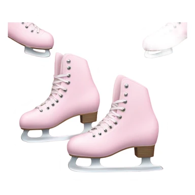 aesthetic pastel pink ice skates sticker