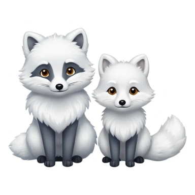 deux animaux russes sous la neige sticker