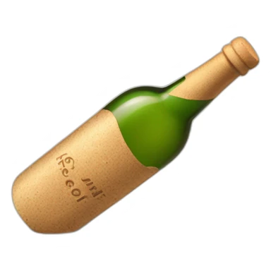 Bottle with Popping Cork sticker