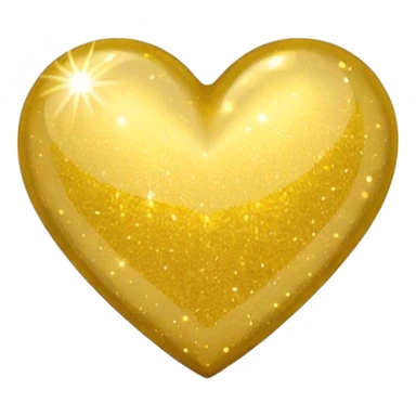 yellow heart with a gold glitter fill sticker