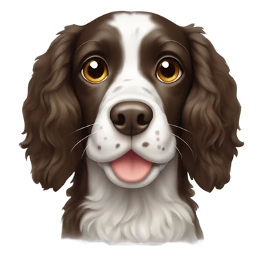 A springer spaniel with blinking puppy dog eyes  sticker