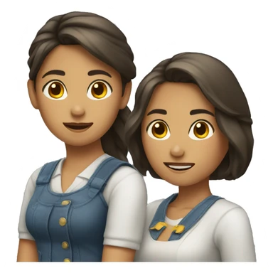 2 chicas abrazadas sticker