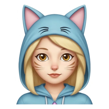 Woman wearing cat costume  sticker