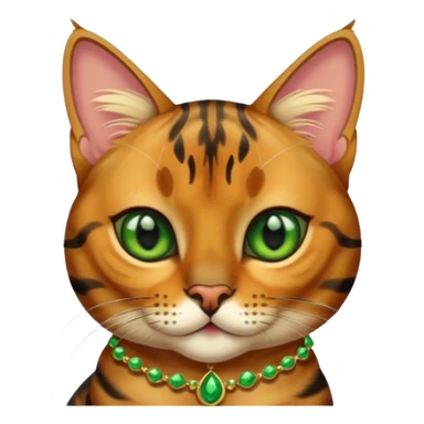 cute Bengal cat with jewellery  sticker