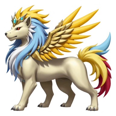 Entei-Raikou-Solgaleo-Soleon-Celestia-Electrike-Manectric-fusion-creature (full body) sticker