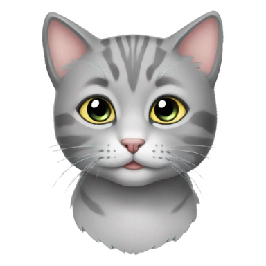 cuty gray cat sticker