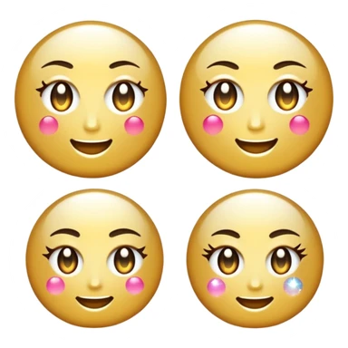 sparkling wink and blink symbols, no face sticker