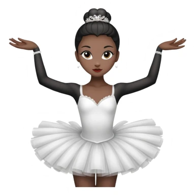 Black swan ballerina emoji from a far  sticker