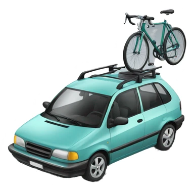 A car with bike sticker