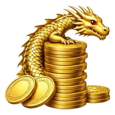 strack coins dragon sticker