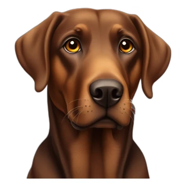 Brown labrador crossed with beauceron sticker