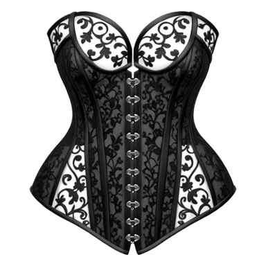 Goth black lace corrset sticker