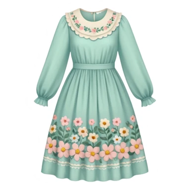 Cottagecore style ultra cute vintage material dress sticker