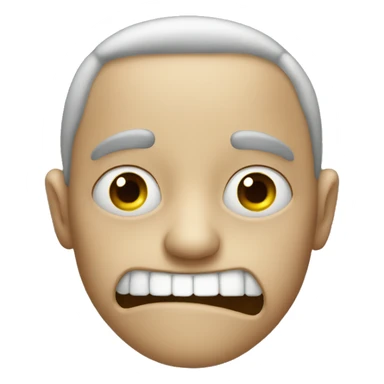 Weird and creepy face sticker