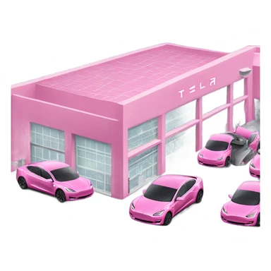 pink tesla factory sticker