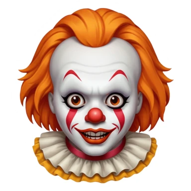 The clown from the movie IT With a little orange hair with the scary lip sticker