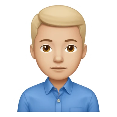 An office employee in a blue shirt. sticker