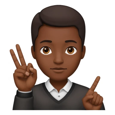 🫥+🤟🏾 sticker