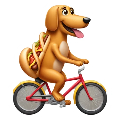 Hotdog riding a bike sticker