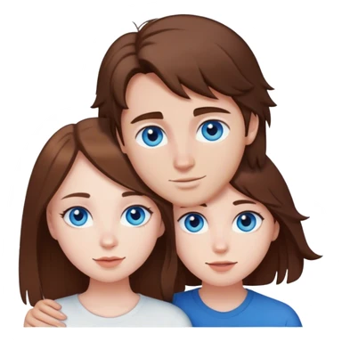 Me and my Partner Jaxon, brown hair, blue eyes, white skin, in love sticker