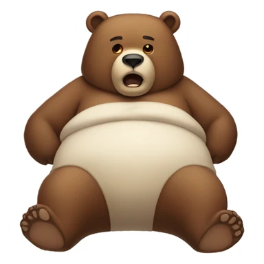 bear's tummy hurts sticker