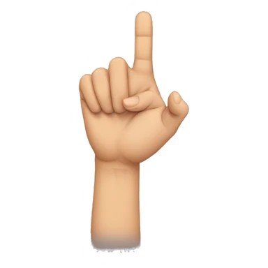 All fingers open except the index finger sticker