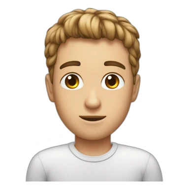 Une homme avec les coeur dans les yeux sticker