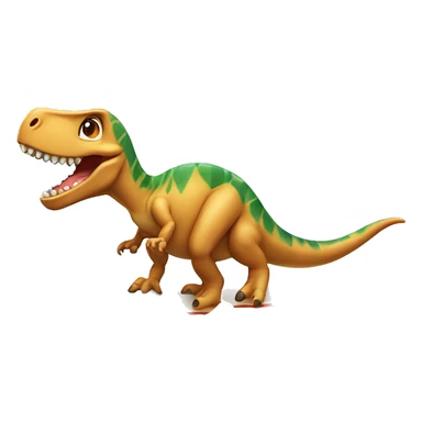 dinosaur riding a surfboard ￼ sticker