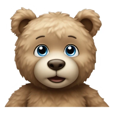Cute teddy bear with Blue Eyes sticker