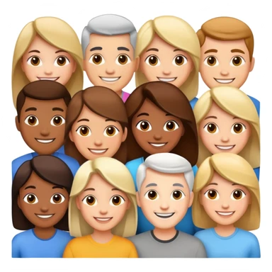 Happy People together sticker