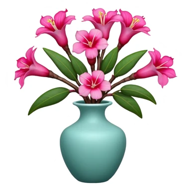 a Adenium obesum in a vase sticker