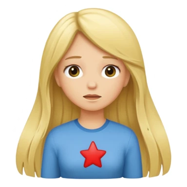 blonde cartoon girl long hair saying take a time out sticker