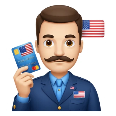 stefan cel mare credit card with us flagwith mustache sticker