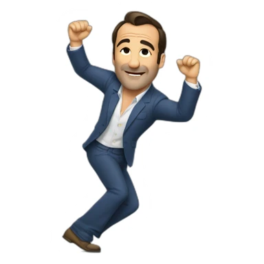 jean dujardin qui fait un dab sticker