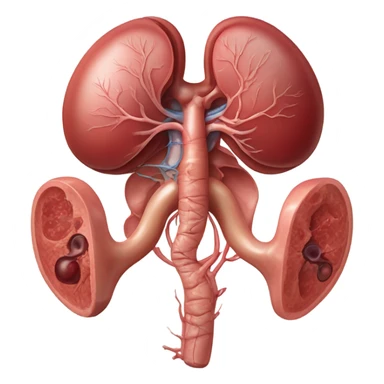 kidney, realistic, medical sticker