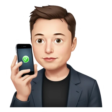 ELON MUSK WITH IPHONE sticker
