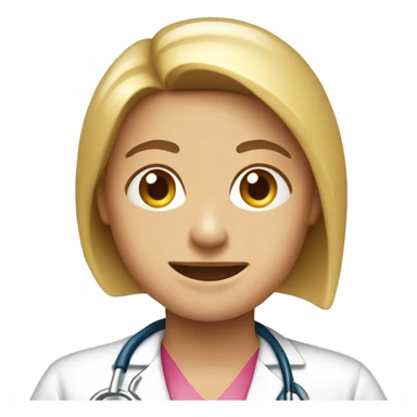 Doctor medicine health worker pink scrub women sticker