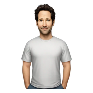 Paul Rudd wearing t-shirt sticker