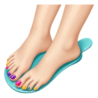 pedicure on pretty feet sticker